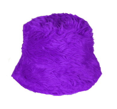 Bucket Hat Pluche - Paars - Volwassenen