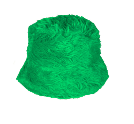 Bucket Hat Pluche - Groen- Volwassenen