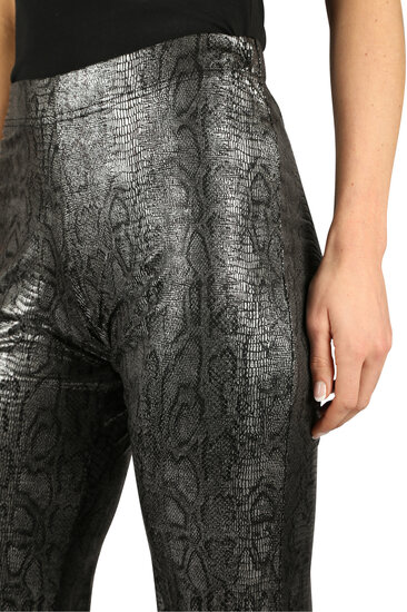 Damesbroek Snakeskin - Zilver - Wijde Pijp - Jaren 80 &amp; 90 Disco