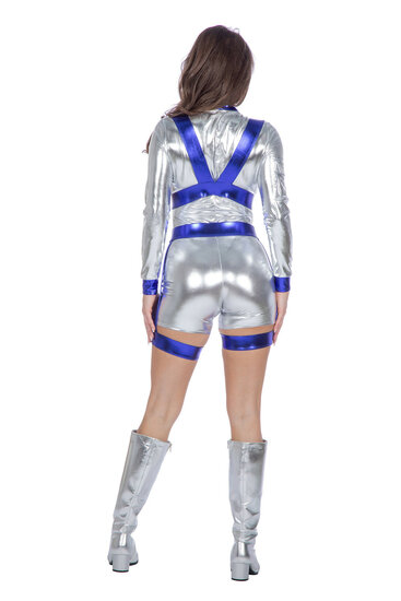 Sexy Astronaut Catsuit  - Zilver - Dames