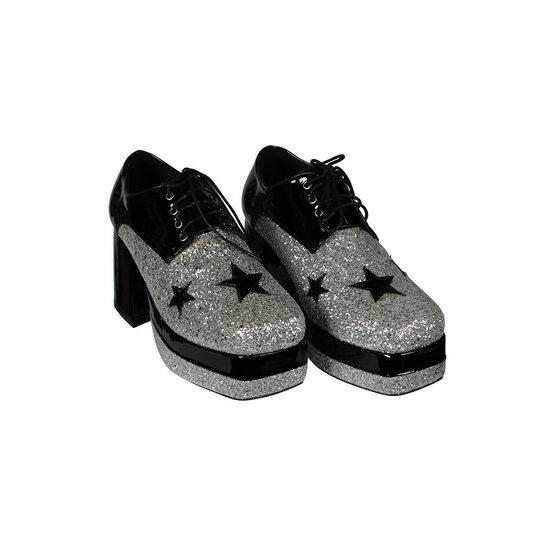 Herenschoenen - Foute Party - Glamrock - Zilver