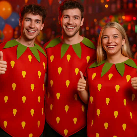 Aardbei Kostuum Rood - Volwassenen