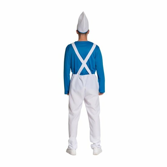 Smurf Kostuum Blauw-Wit - Heren