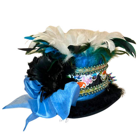 Luxe  Hoge Hoed - Blauw - Led - Volwassenen - 1003