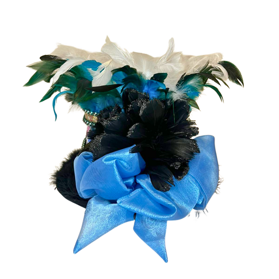 Luxe  Hoge Hoed - Blauw - Led - Volwassenen - 1003