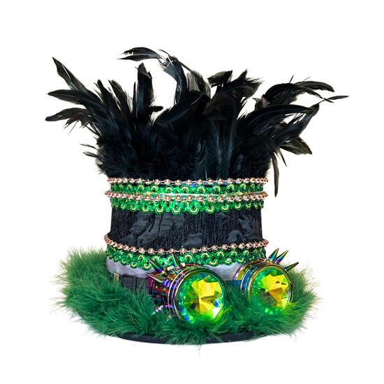 Luxe Hoge Hoed - Groen - Led - Volwassenen - 1004