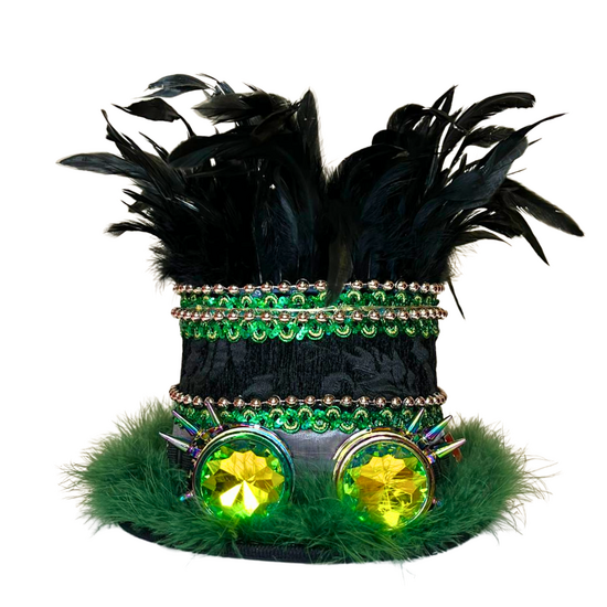 Luxe Hoge Hoed - Groen - Led - Volwassenen - 1004