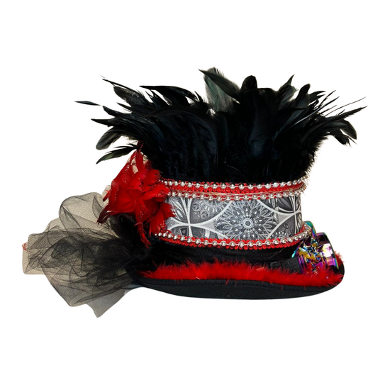 Luxe Hoge Hoed - Rood - Led - Volwassenen - 1005