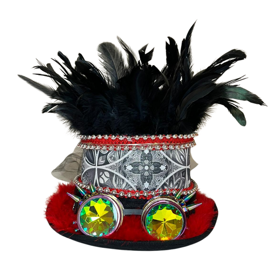 Luxe Hoge Hoed - Rood - Led - Volwassenen - 1005