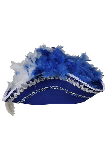 Piratenhoed Driesteek - Premium Class - Blauw - Volwassenen