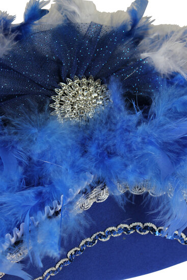 Piratenhoed Driesteek - Premium Class - Blauw - Volwassenen