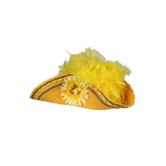 Piratenhoed Driesteek - Premium Class - Geel - Volwassenen