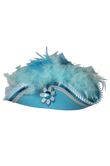 Piratenhoed Driesteek - Premium Class - Turquoise - Volwassenen