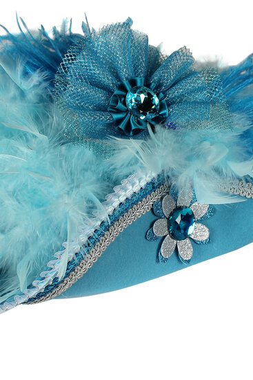 Piratenhoed Driesteek - Premium Class - Turquoise - Volwassenen