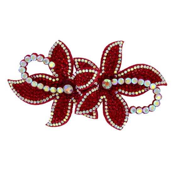Broche - Sequin Flower  - Strass - Rood