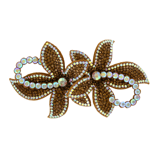 Broche - Sequin Flower  - Strass - Goud