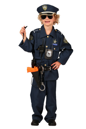 Politie Kostuum Kinderen - Blauw Verkleedpak met Accessoires