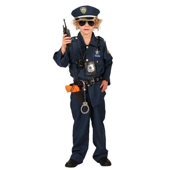 Politie Kostuum Kinderen - Blauw Verkleedpak met Accessoires