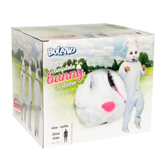 Konijnen Kostuum - Pluche Wit - Volwassenen