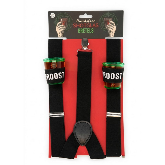 Bretels Shotglas  - Verstelbaar - Zwart