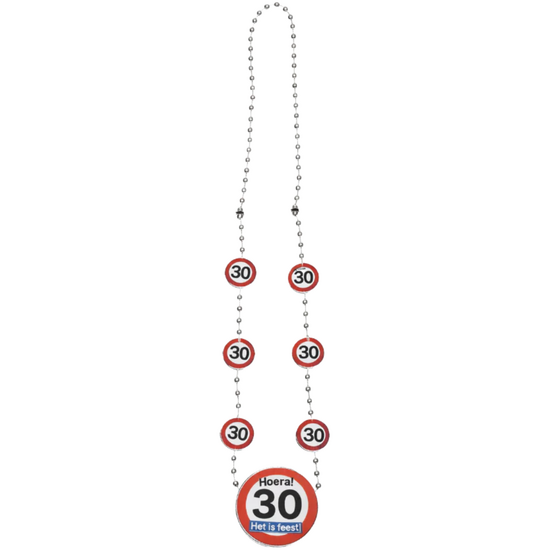 Ketting Verkeersbord 30 Jaar - Verjaardag 30 