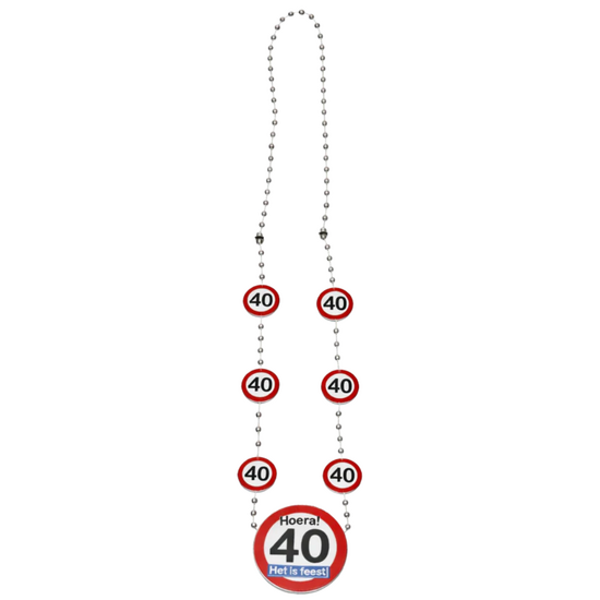Ketting Verkeersbord 40 Jaar - Verjaardag 40