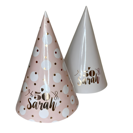 Sarah 50  Feesthoedje - Assorti - Ros&eacute;-Wit