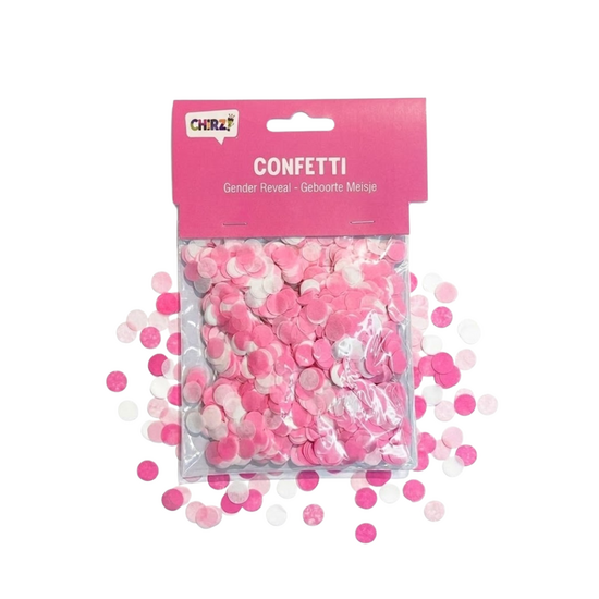 Confetti Gender Reveal - Geboorte Meisje - Roze-Wit