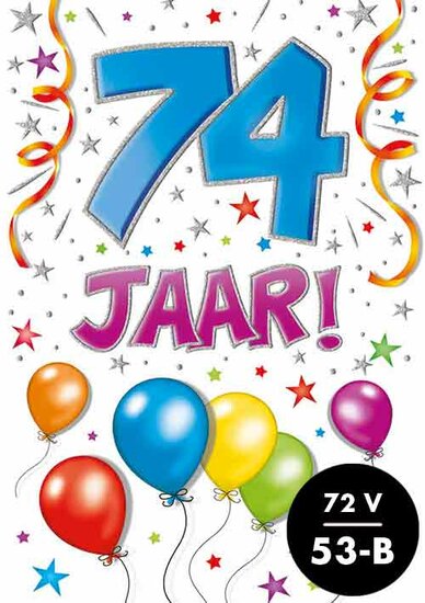 Verjaardagskaart - That Funny Age - 74 jaar - met Envelop