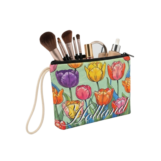 Make-up Tas - Tulpen Holland - Mint Groen &ndash; Toilettas