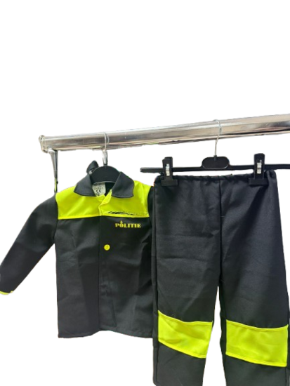 Tweedekans - Nieuw - Politiepak Nederland - Vest en Broek - Geel-Zwart - Kinderen