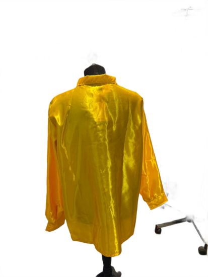 Tweedekans - zo goed als nieuw - Ruches Blouse Geel Satijn - maat 56