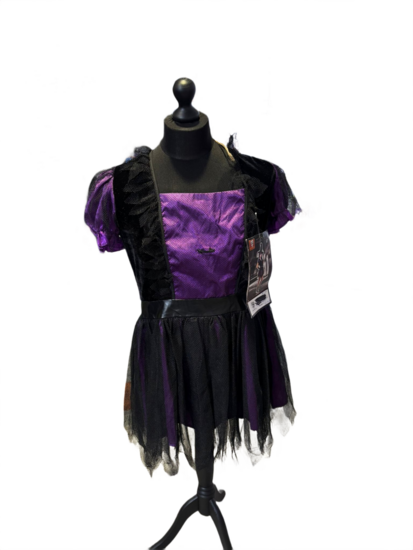 Tweede kans - Nieuw - Heksenjurk - spider - kort model - zwart - paars