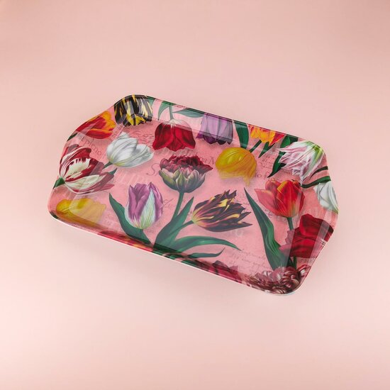 Dienblad - Melamine - Holland Tulpen Roze - 21 x 14 cm
