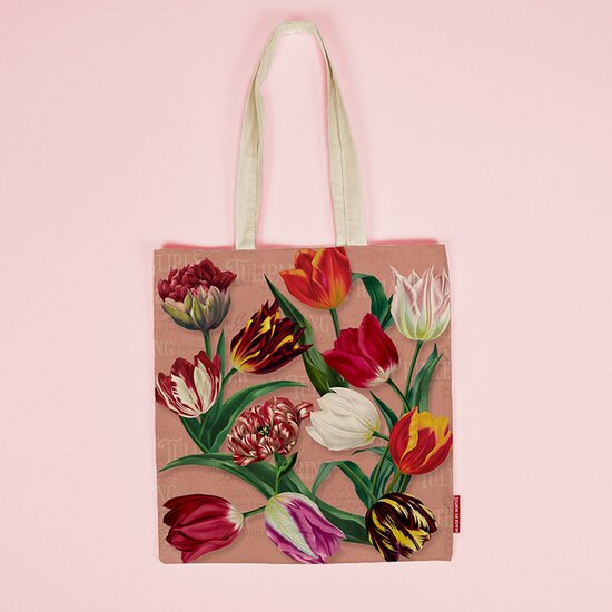 Holland Souvenir Tas - Katoen - Pretty Tullips - Roze