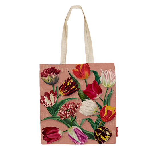 Holland Souvenir Tas - Katoen - Pretty Tullips - Roze