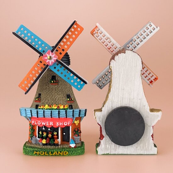 Koelkastmagneet - Polystone - Molen Flowershop - Holland