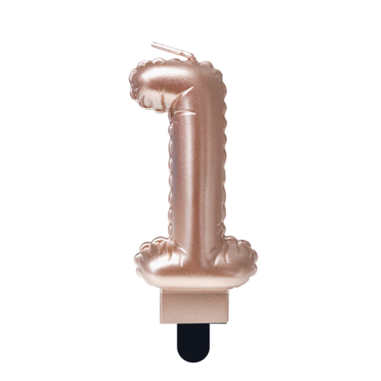 Cijferkaars Folie Ballon Vorm - Ros&eacute; -  1