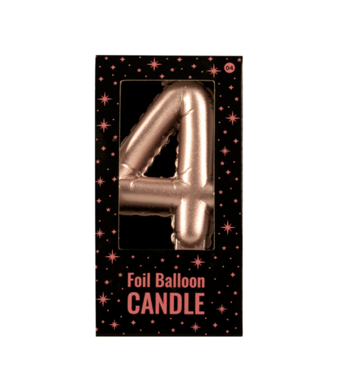 Cijferkaars Folie Ballon Vorm - Ros&eacute; -  4