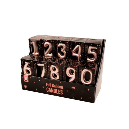Cijferkaars Folie Ballon Vorm - Ros&eacute; -  7