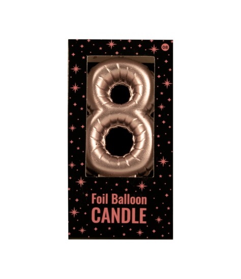 Cijferkaars Folie Ballon Vorm - Ros&eacute; - 8