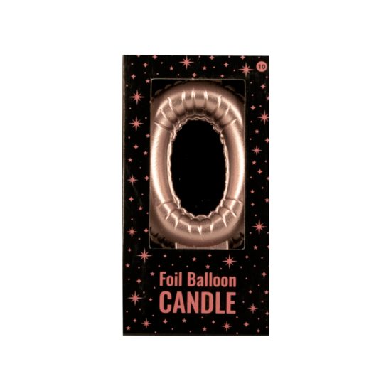 Cijferkaars Folie Ballon Vorm - Ros&eacute; - 0