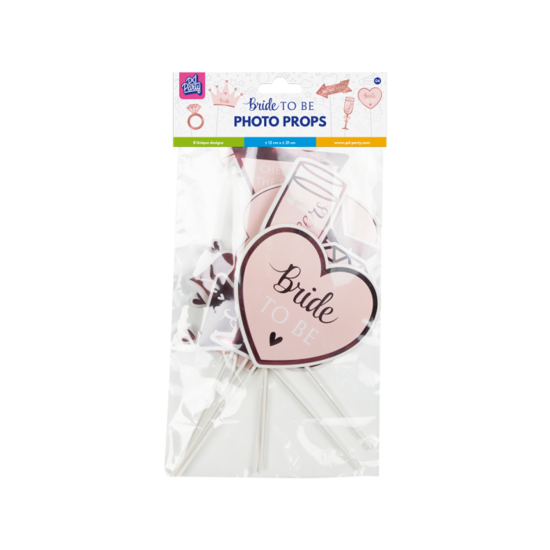Bride to be Photobooth Set - Ros&eacute; - 8 stuks