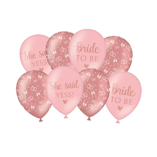 Bride To Be  Ballonnen - Ros&eacute; - 8 stuks