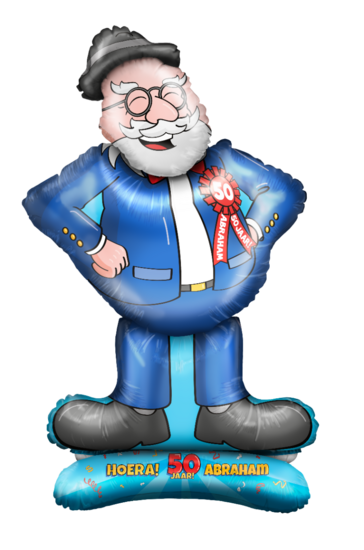  Abraham Opblaaspop 50 Jaar &ndash; 90 cm Staande Folieballon voor Verjaardag