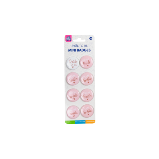 Button - Bride to be-Team bride  - 8 stuks