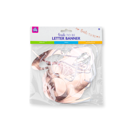 Letter Banner - Bride To Be - Ros&eacute;  - 3 meter