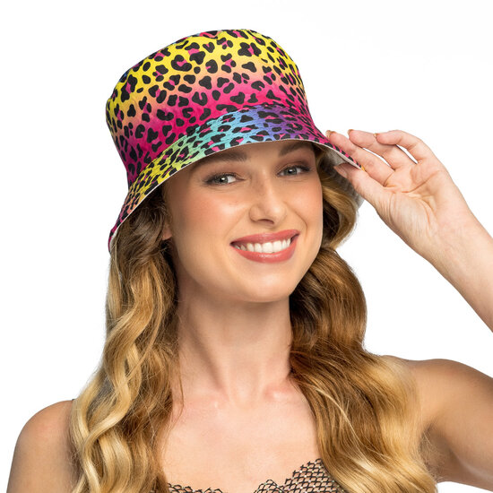 Bucket Hat - Neon Panterprint - UV- Volwassenen