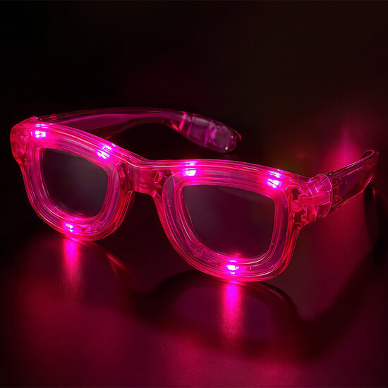 LED Partybril - Blink - Roze - Volwassenen 