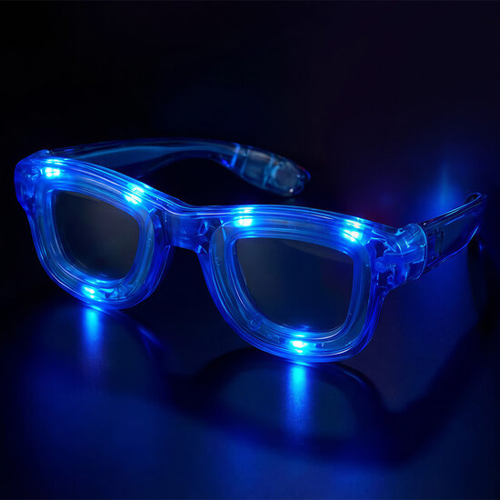 LED Partybril - Blink - Bauw- Volwassenen 